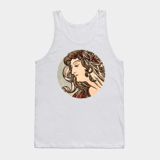 Vintage woman portrat Tank Top